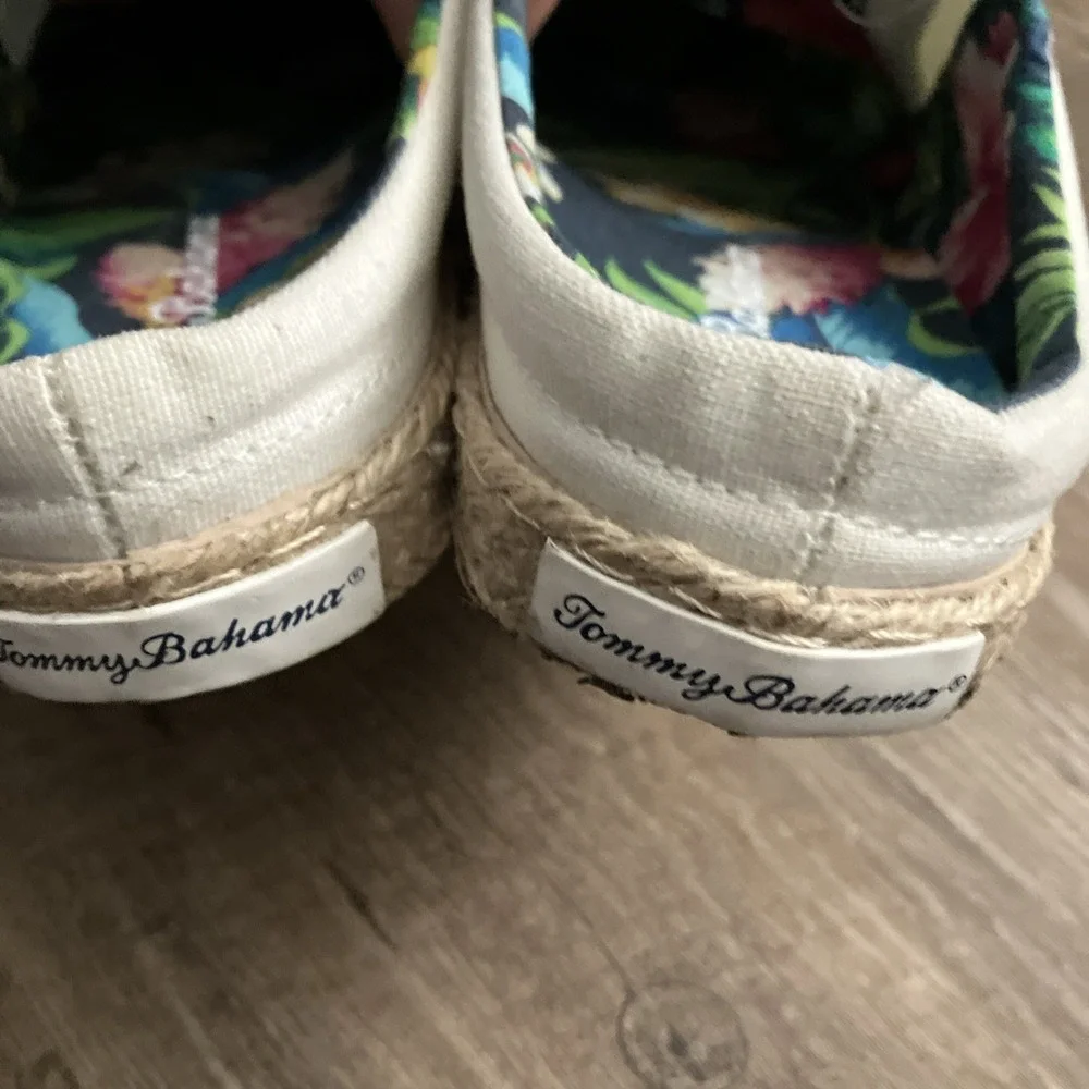 Tommy Bahama Shoes Womens 9 Cream Tropical Espadrilles‎ Slides Sneakers Mules